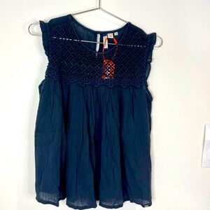 🆕 Superdry Black Stitched Front Sleeveless Top